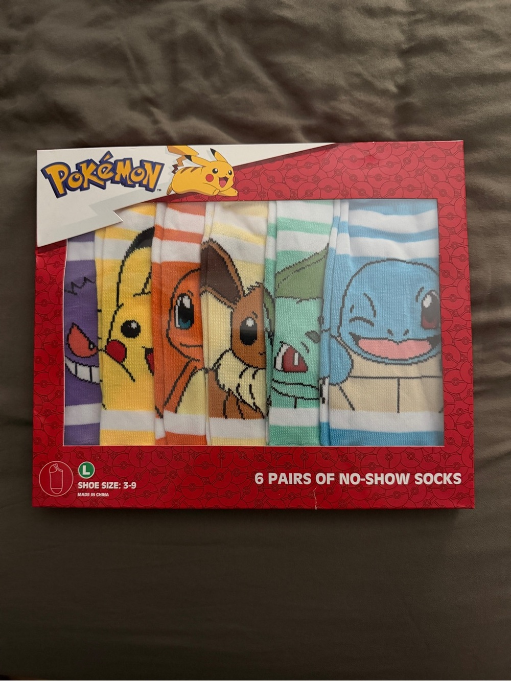 Pokémon No-Show Sock Set - Multi Colors